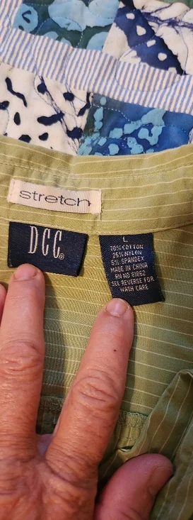 DC Light Green Pinstripe Stretch Top - Picture 3 of 3